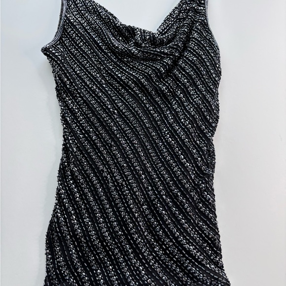 Scala Black and White Patterned Mini Dress - Picture 1 of 6